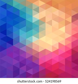 Abstract Triangle Geometrical Multicolored Background