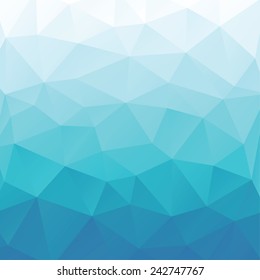 Abstract Triangle Geometrical Multicolored Blue Background, Vector Illustration.