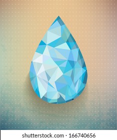 Abstract Triangle Geometrical Multicolored water drop, Vector Illustration EPS10