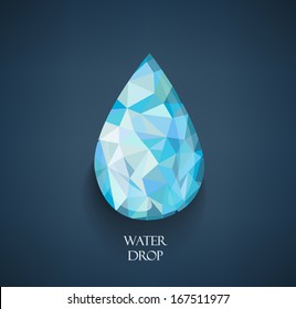 Abstract Triangle Geometrical Multicolored water drop, Vector Illustration EPS10