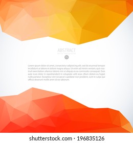 abstract triangle geometrical orange scene colorful abstraction background scene colourful numeric orange fashionable site marketing luxurious beauty concept banner drip future folder creation collage