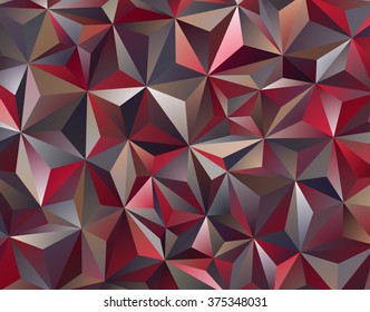 Abstract Triangle Geometrical Red Grey Background, Vector Illustration