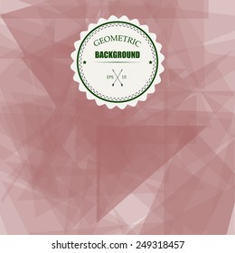 Abstract Triangle Geometrical Transparency Background. Vector Illustration EPS10