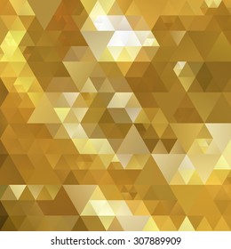 Abstract triangle gold texture background
