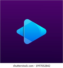 Abstract Triangle Gradient Logo Template