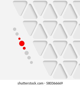 Abstract Triangle Graphic Design. White Modern Geometric Background. Minimalistic Delta Wallpaper