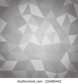 Abstract triangle with gray background, stock vector