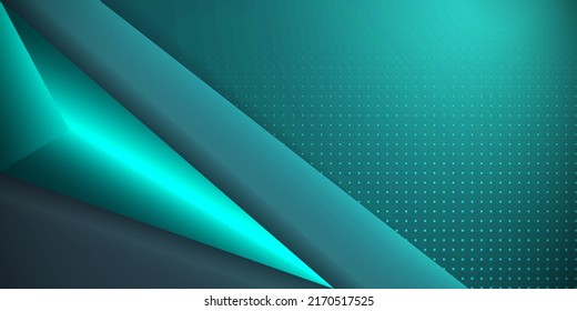 Abstract triangle Green With 3D Effect