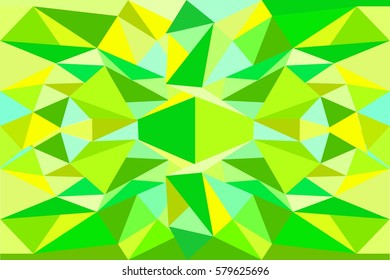 Abstract triangle green, yellow, blue background stock vector illustration