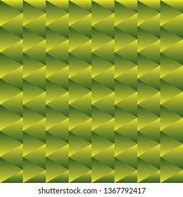Abstract triangle green and yellow color background, vector illustration