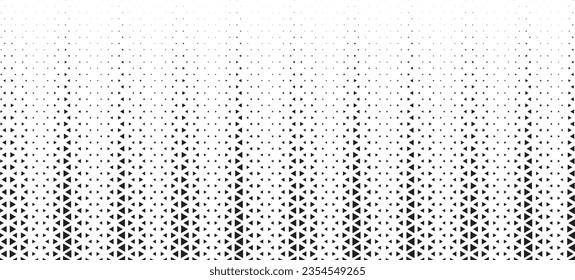 abstract triangle halftone background. Black and white vector pattern. Abstract geometric black and white graphic design print halftone triangle pattern