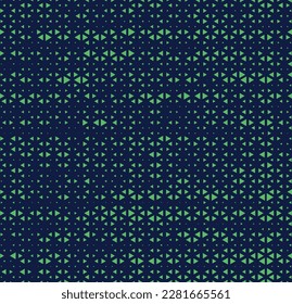 Abstract triangle halftone background. Triangular halftone grunge background, texture. Halftone retro style color pattern. Abstract background. Dotted design element.