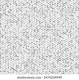 Abstract triangle halftone texture. Black and white grunge background of triangular dots on a white background. Texture for printing on business cards, badges, posters, labels