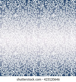 Abstract triangle hand-drawn seamless pattern background; editable color background.