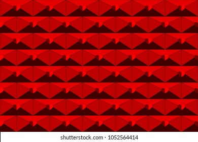 Abstract triangle and heart red tone vector background, valentine's day, illustration, seamless