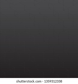 Abstract triangle and hexagon on black background, vector illustration