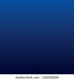 Abstract triangle and hexagon on blue background, vector illustration