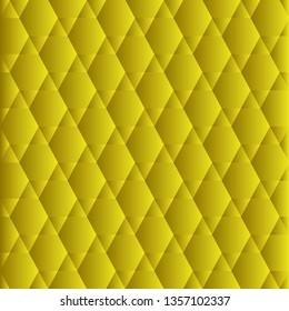 Abstract triangle and hexagon on gold background, vector illustration