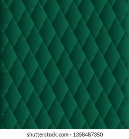 Abstract triangle and hexagon on green background, vector illustration