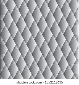 Abstract triangle and hexagon on grey background, vector illustration