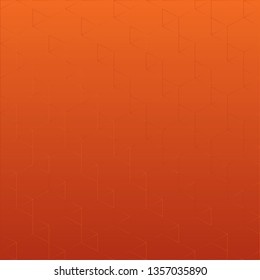 Abstract triangle and hexagon on orange background, vector illustration
