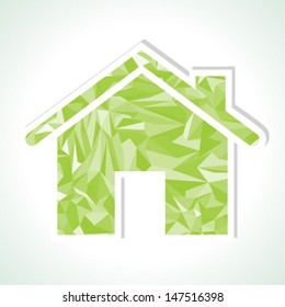Abstract triangle home,vector illustration