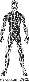Abstract triangle human body vector illustration 