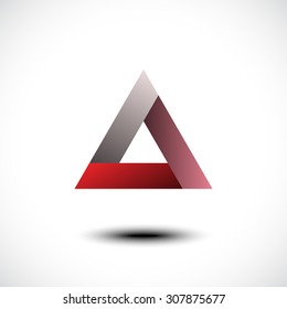 Abstract triangle icon. Vector illustration