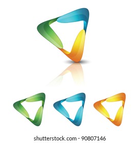 Abstract triangle icons