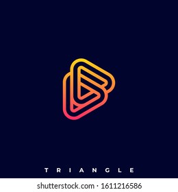 Abstract Triangle Illustration Vector Template. Suitable for Creative Industry, Multimedia, entertainment, Educations, Shop, and any related business