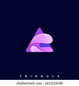 Abstract Triangle Illustration Vector Template. Suitable for Creative Industry, Multimedia, entertainment, Educations, Shop, and any related business