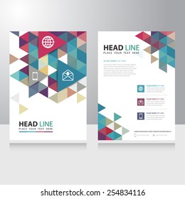 Abstract Triangle internet communication Brochure Flyer design vector template