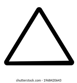 Triángulo abstracto aislado en el blanco. Vector