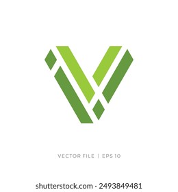Abstract triangle IV VI letter initials logo
