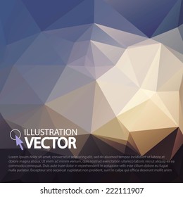 Abstract triangle landscape background. Vector illustration