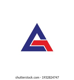 abstract triangle letter g arrow up symbol logo vector