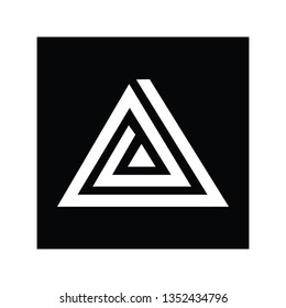 Abstract triangle Letter A Logo design inspirations