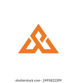 Abstract Triangle Letter A logo design vector template