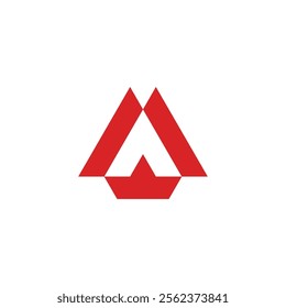 Abstract Triangle Letter A Logo design vector template