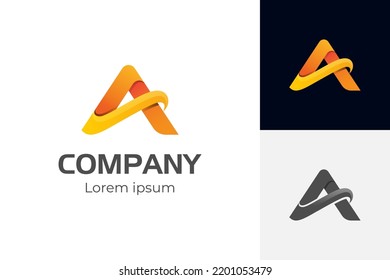 abstract triangle Letter A Professional logo, Arrow creative sign. Vector icon for technology and all kinds of business