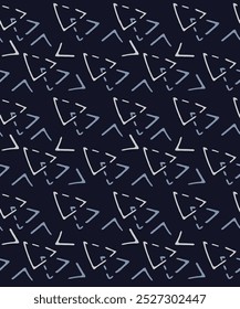 Abstract Triangle line art print Pattern