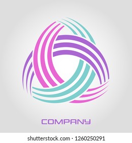 Abstract triangle line logo