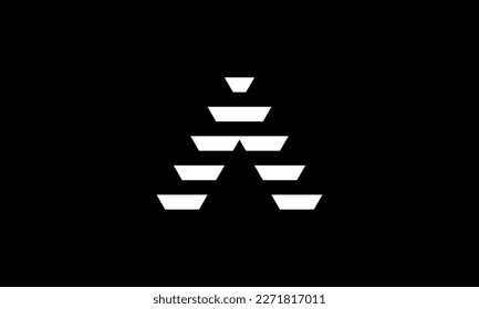 Abstract triangle line logo shape letter A