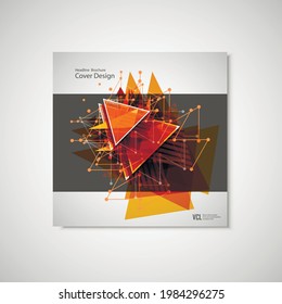 Abstract Triangle line. Poster Brochure Flyer design Layout vector template in A4 size