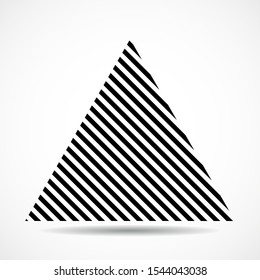 Abstract triangle of lines, geometric shape. Vector design elements