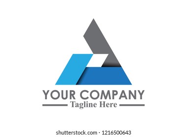 abstract triangle logo concept