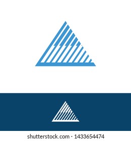 Abstract triangle logo, creative Media logo, vector logo concept illustration