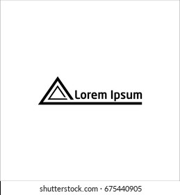 abstract triangle logo design