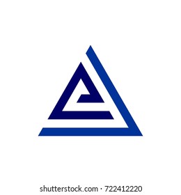 Abstract triangle logo design