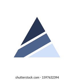 abstract triangle logo design for company and business